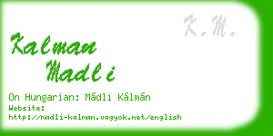 kalman madli business card